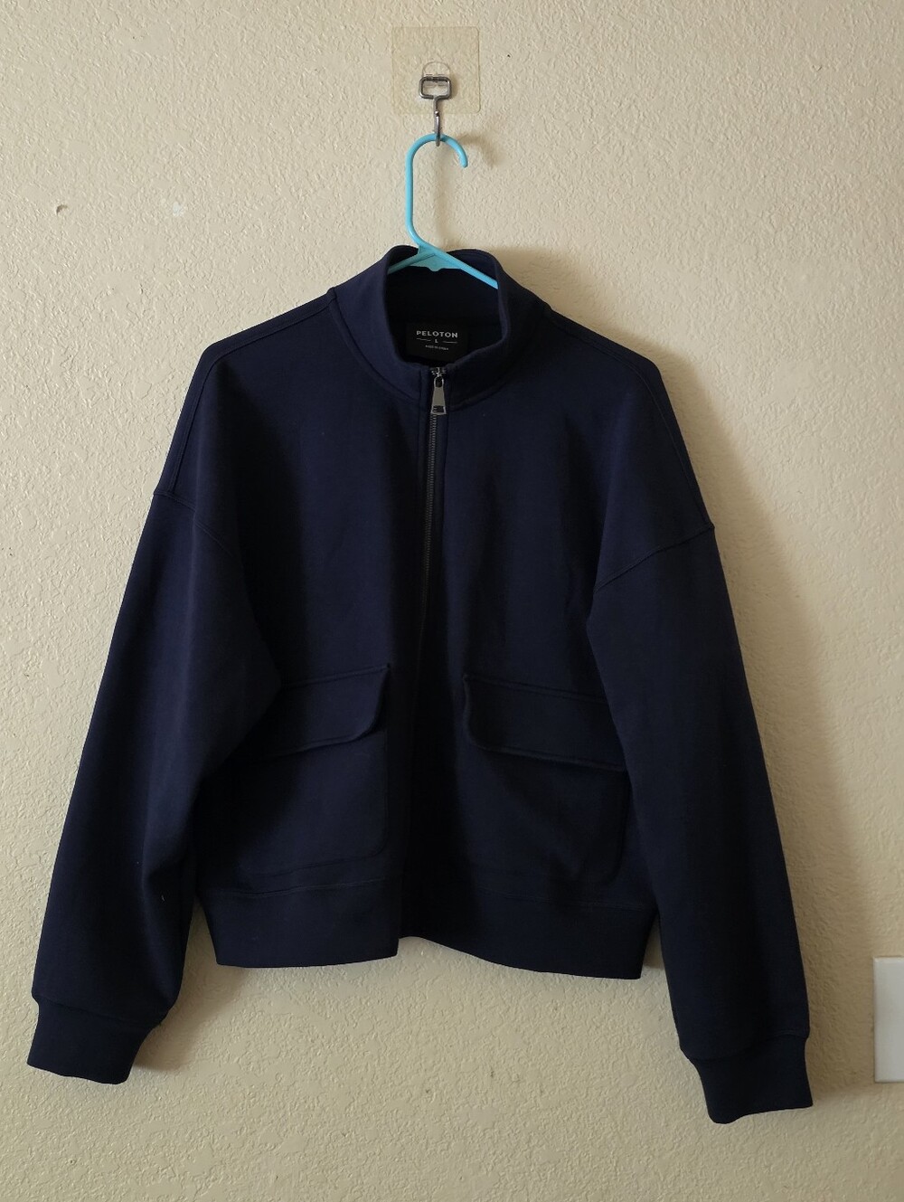 Peloton Men's Dark Navy Zip-Up Shirt Jacket